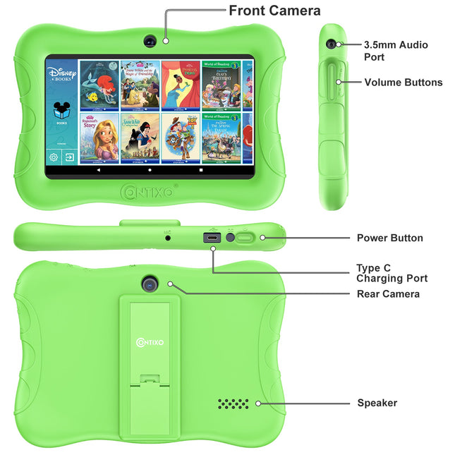 Contixo V9-2 7" Kids Tablet, Headphones, & Tablet Bag Bundle by Contixo