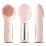 AquaPulse Waterproof Silicone Facial Cleansing Brush - Vibrating Heated Face Scrubber