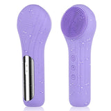 AquaPulse Waterproof Silicone Facial Cleansing Brush - Vibrating Heated Face Scrubber