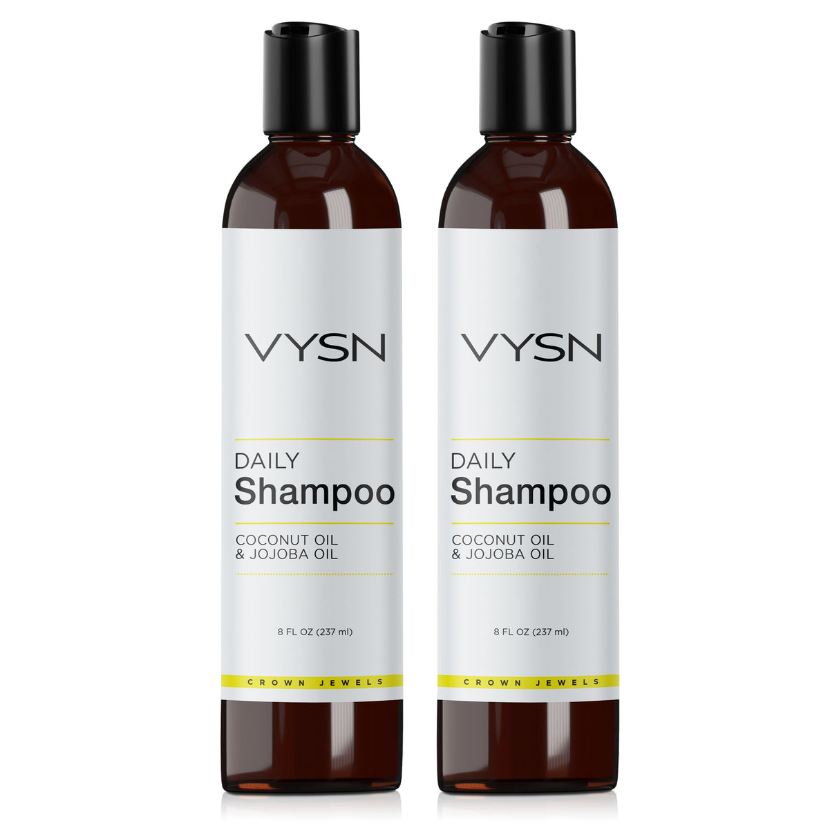 Daily Shampoo - Coconut Oil & Jojoba Oil - 2-Pack -  8 oz