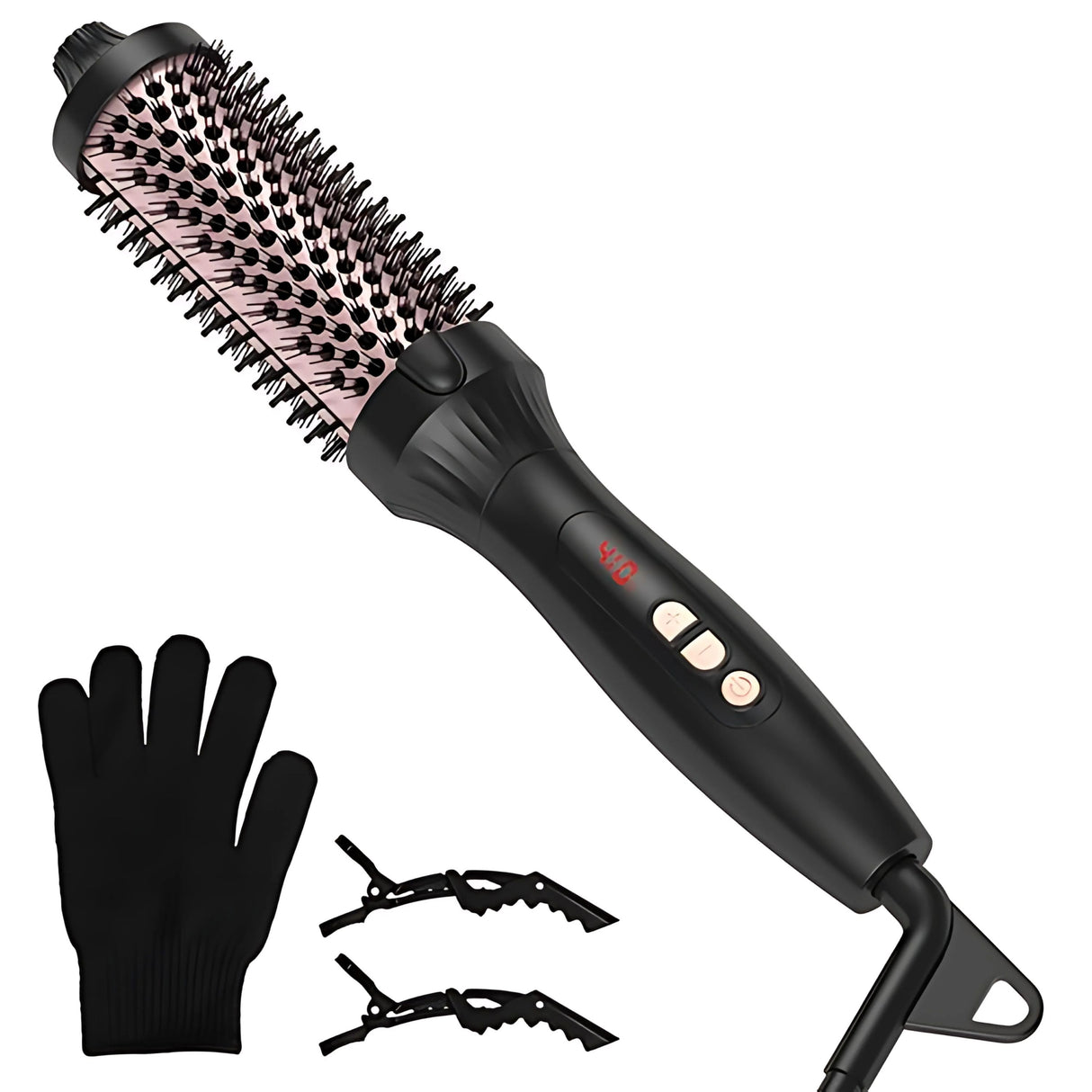 4-in-1 Hot-Air Brush: Curler, Dryer, Straightener for All Hair Types