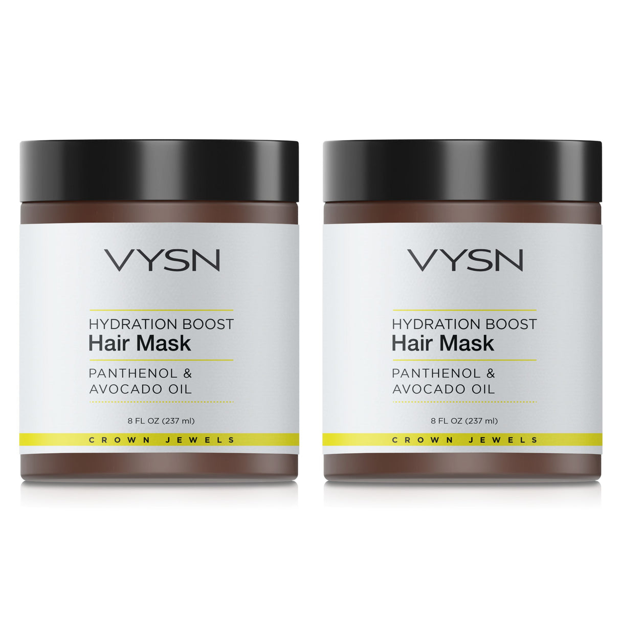 Hydration Boost Hair Mask - Panthenol & Avocado Oil - 2-Pack -  8 oz