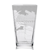 CITY STREET MAP Pint Glasses by LumEngrave