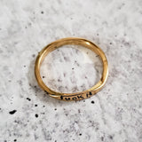 Vegan Dainty Gold Ring by Salt and Sparkle