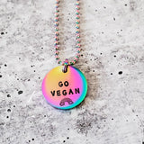 Vegan Rainbow Pendant Necklace by Salt and Sparkle