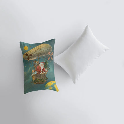 Vintage Christmas Blimp | 12x18 | Christmas Throw Pillow | Rustic Home Décor | Vintage Christmas Décor | Farmhouse Décor | Room Décor by UniikPillows