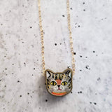 Vintage Style Kawaii Kitty Charm Necklace by Salt and Sparkle