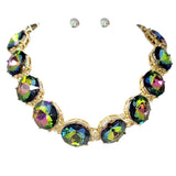 Round Stone Link Evening Necklace by Madeline Love