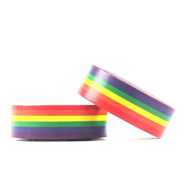 Vivid Rainbow Stripe Washi Tape | Gift Wrapping and Craft Tape by The Bullish Store