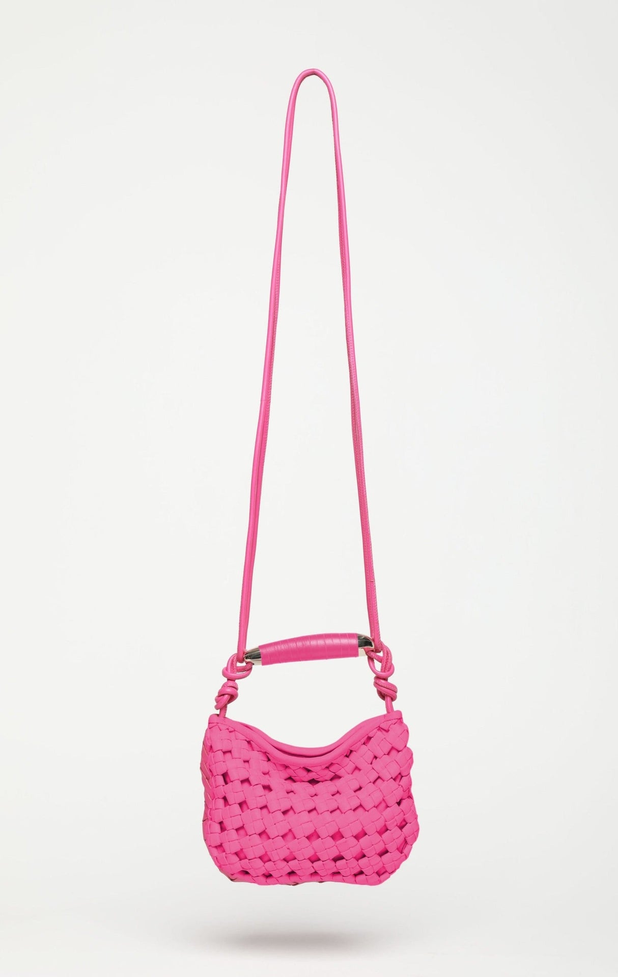 Hazel Mini Hobo, Bright Pink by Walter Baker