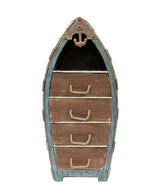 Solid wood boat shaped cabinet with drawers by Peterson Housewares & Artwares