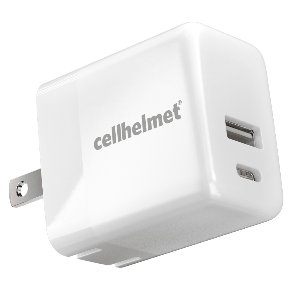 Cellhelmet USB A and USB C Dual Wall Charger 20W PD by Cellhelmet