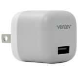 Ventev 12W USB A Wall Charger and USB A to Apple Lightning Cable 3.3ft White by Ventev