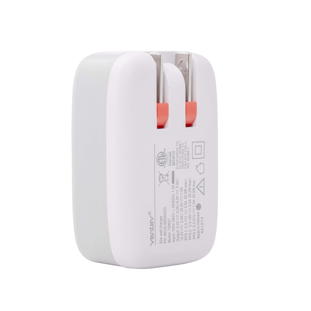 Ventev 20W PD USB C Wall Charger and USB C to USB C Cable 3.3ft White by Ventev