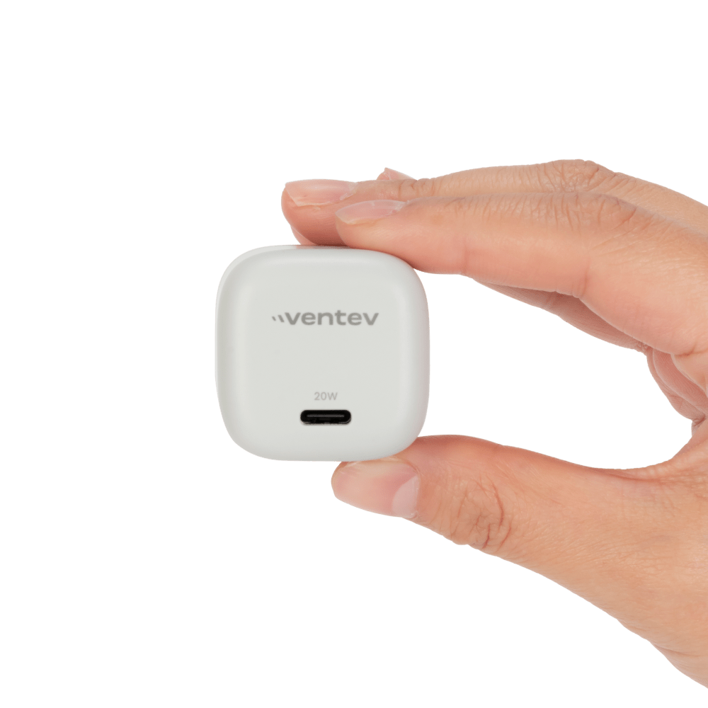 Ventev 20W ULTRAFAST USB C Universal Mini Wall Charger White by Ventev