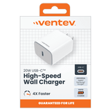 Ventev 20W ULTRAFAST USB C Universal Wall Charger White by Ventev