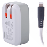 Ventev 30W Wall Charger and USB C to Apple Lightning Cable White by Ventev