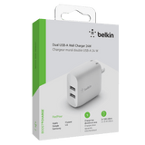 Belkin Dual Port USB A 24W Wall Charger by Belkin