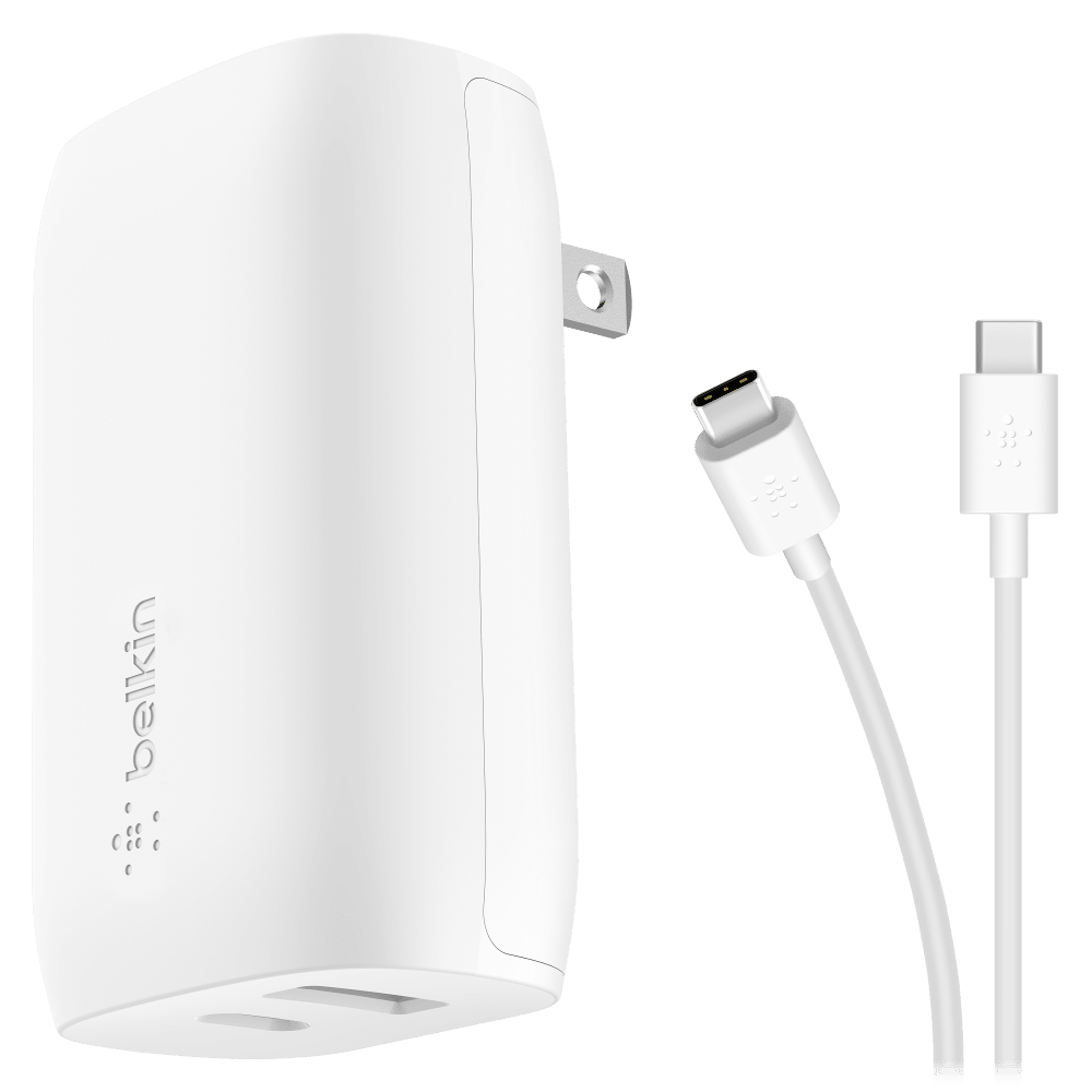 Belkin Dual Port USB A and USB C PD 37W Wall Charger with PPS by Belkin