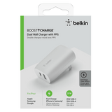 Belkin Dual Port USB A and USB C PD 37W Wall Charger with PPS by Belkin