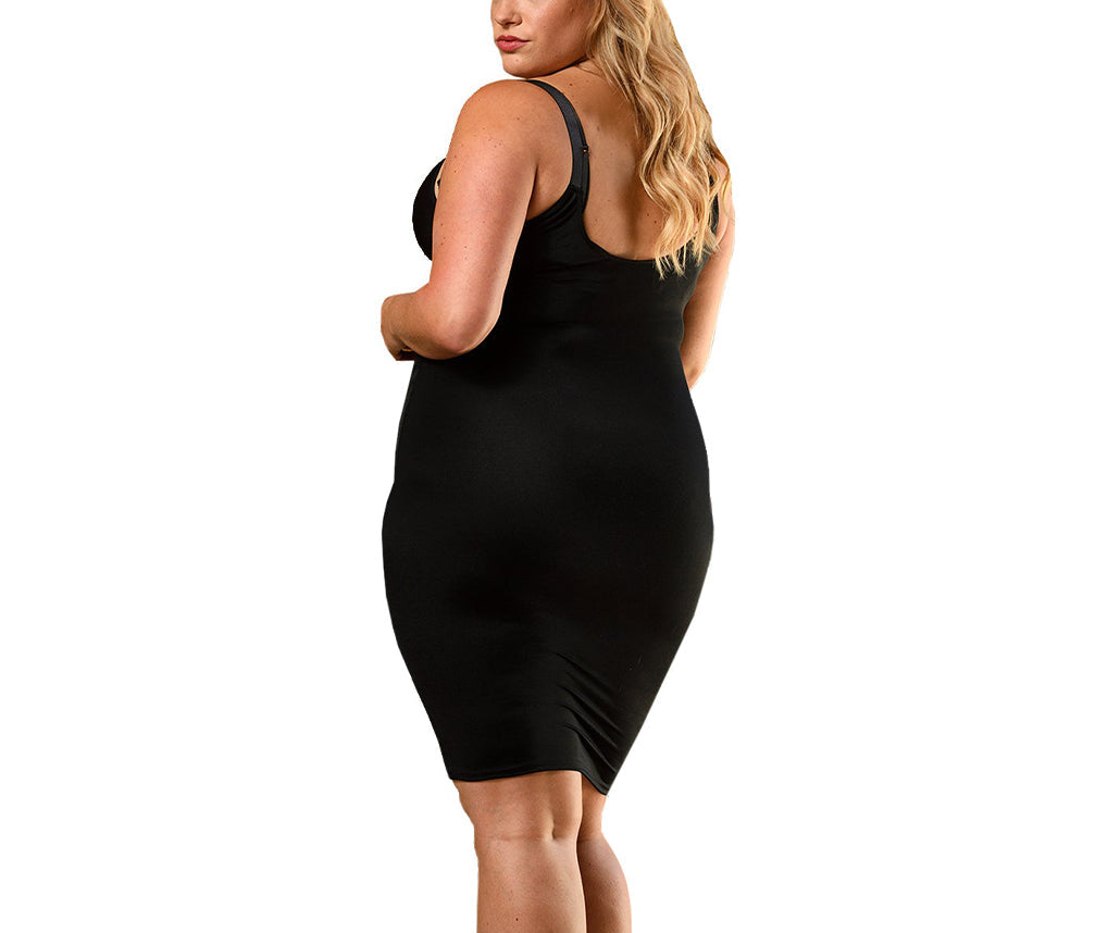 InstantFigure Underbust Curvy Tank Dress w/ Adjustable Bra Straps WDS40151C by InstantFigure INC