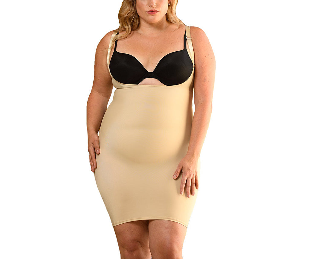 InstantFigure Underbust Curvy Tank Dress w/ Adjustable Bra Straps WDS40151C by InstantFigure INC