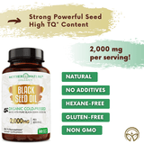 Black Seed Oil Capsules 2,000mg (Softgel) by Mother Nature Organics