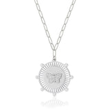 SALE Butterfly Medallion Necklace by Jennifer Miller Jewelry