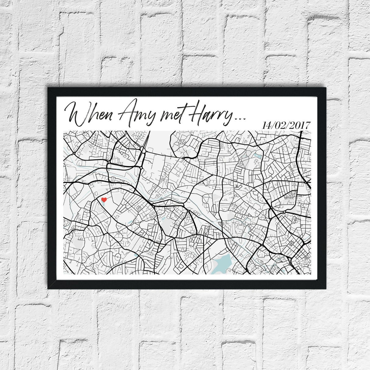 When We Met Personalised Date Any Place Country City Wall Decor Print by WinsterCreations™ Official Store