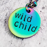 WILD CHILD Rainbow Pendant Necklace by Salt and Sparkle