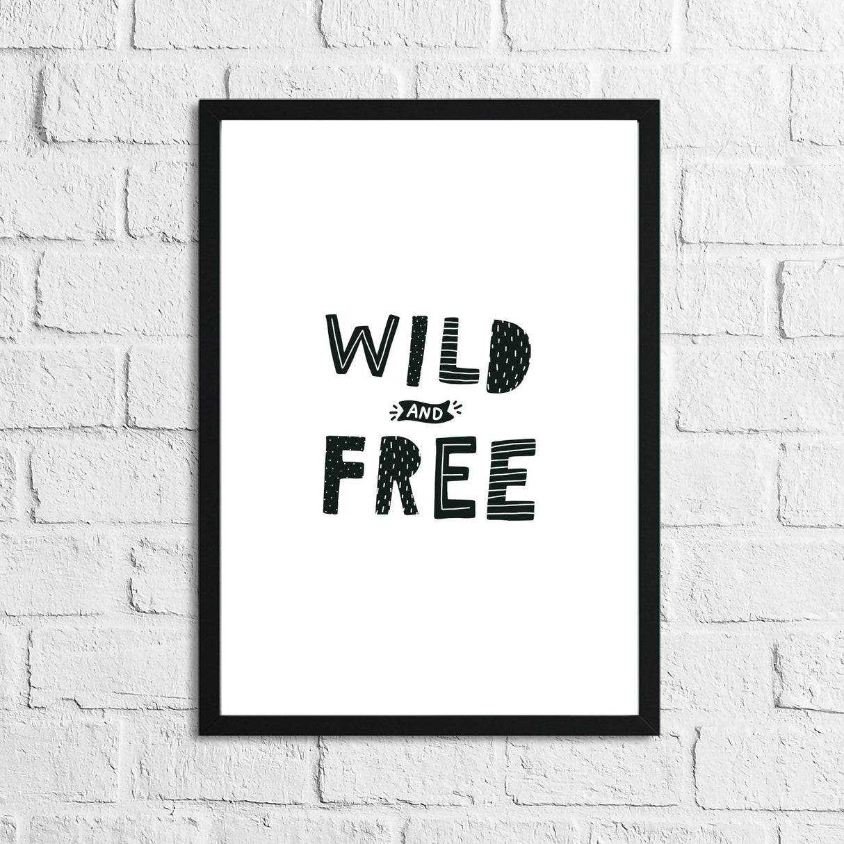 Scandinavian Wild And Free Children's Nursery Bedroom Wall Decor Print by WinsterCreations™ Official Store