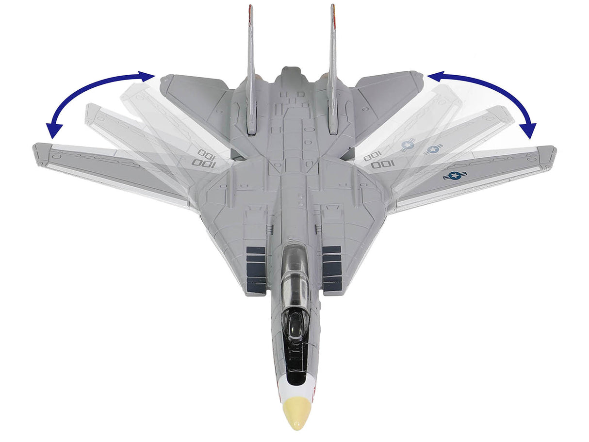 Grumman F-14 Tomcat Fighter Aircraft "VF-1 Wolfpack" and Section B of USS Enterprise (CVN-65) Aircraft Carrier Display Deck "Legendary F-14 Tomcat" Series 1/200 Diecast Model by Forces of Valor