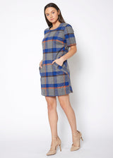 Buffalo Plaid Wool Blend Tee Dress by Shop at Konus