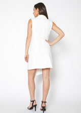 Women's Asymmetrical Sleeveless Blazer Dress by Shop at Konus