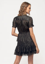 Women's Lurex Yoryu Ruffle Dress In Black by Shop at Konus