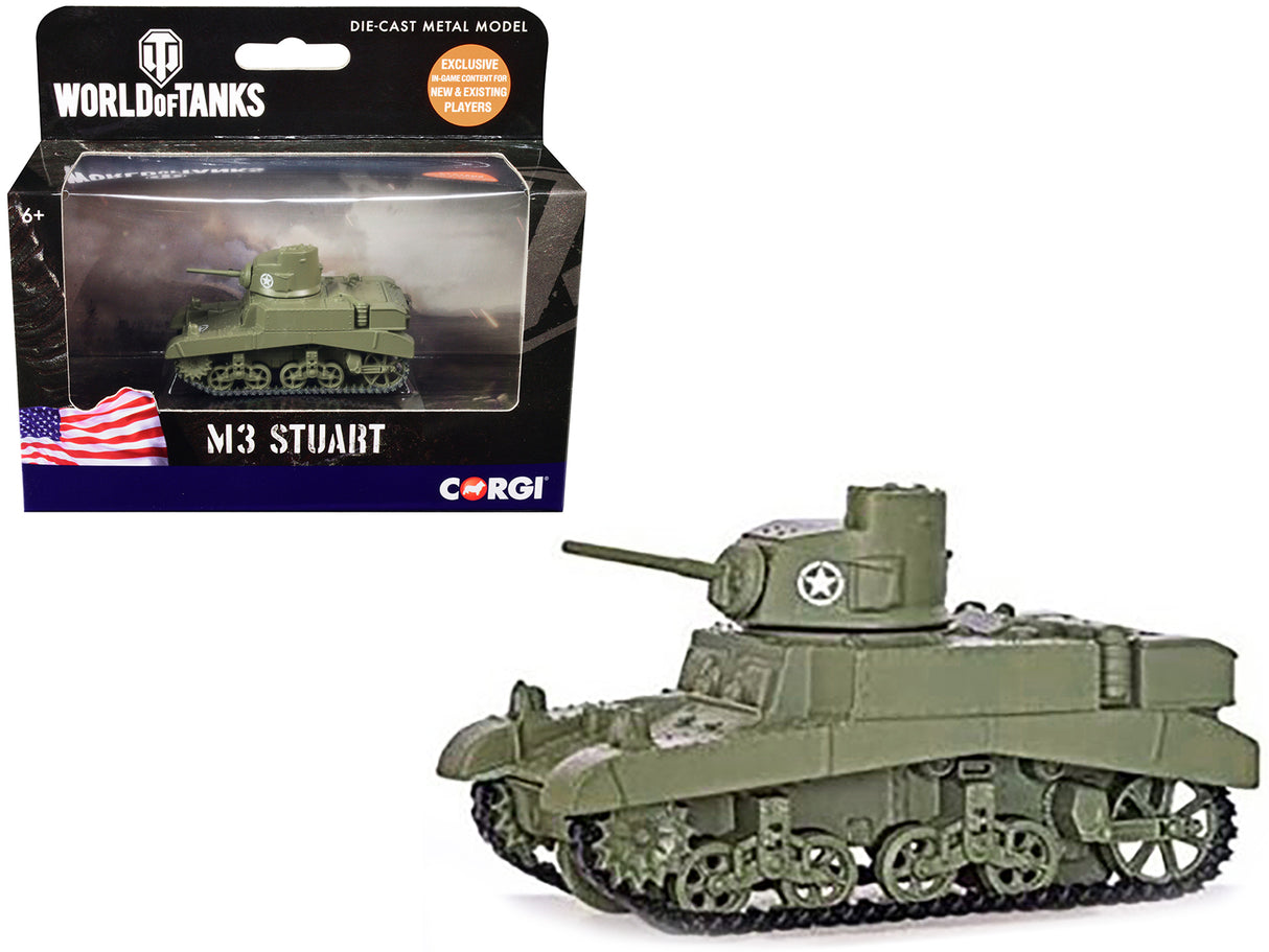 M3 Stuart Light Tank United States "World of Tanks" Video Game Diecast Model by Corgi