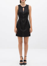 Women's Sleeveless Keyhole Dress In Black by Shop at Konus