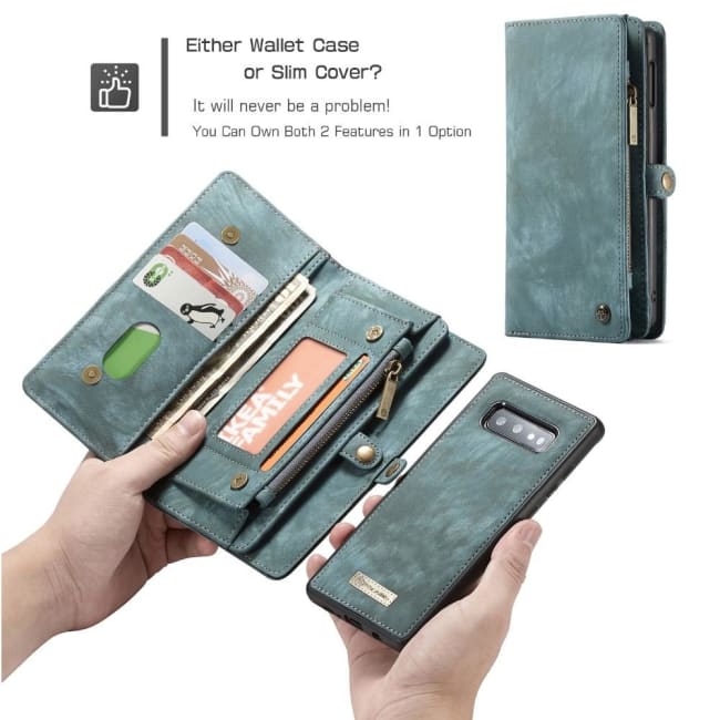 Luxury Leather Wallet with 11 Card Holders And Detachable Phone Case for Samsung Note 10 Plus A20 A50 A70 A80 S9 S8 Note 9 by Js House