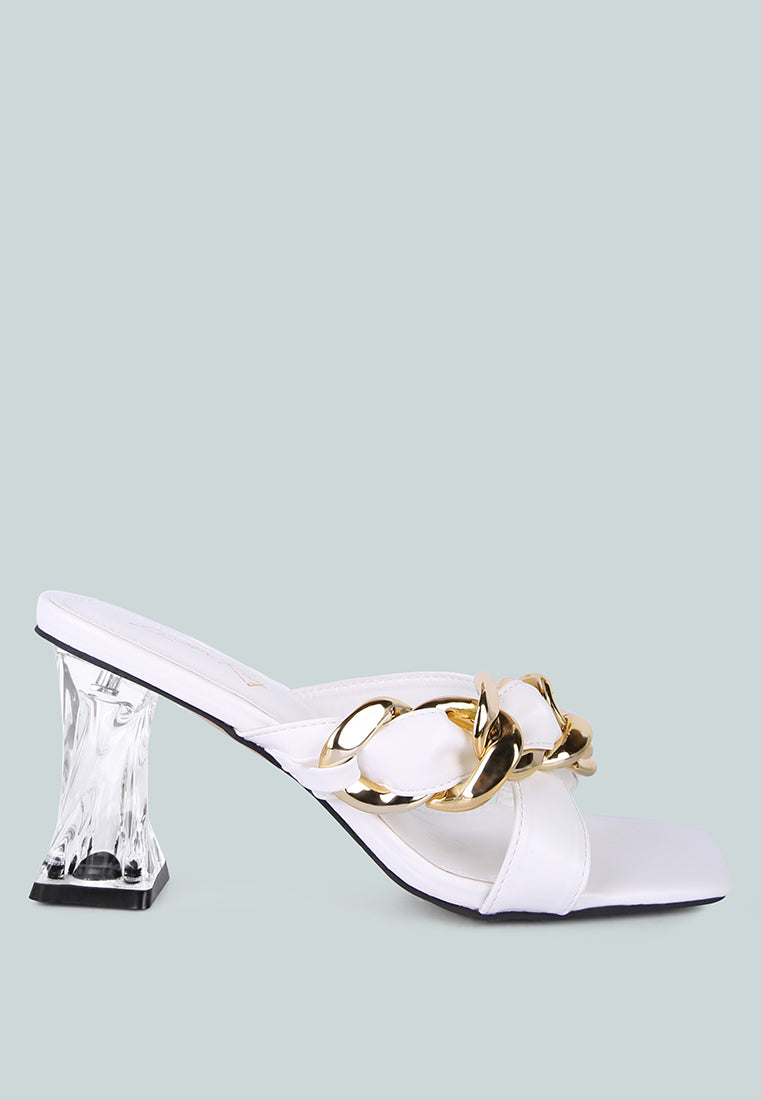 wandy link chain embellished sandals by London Rag