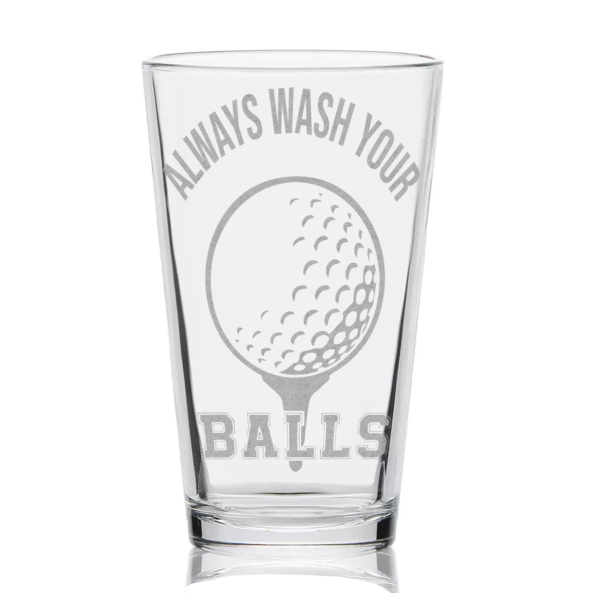 GOLF Pint Glasses by LumEngrave