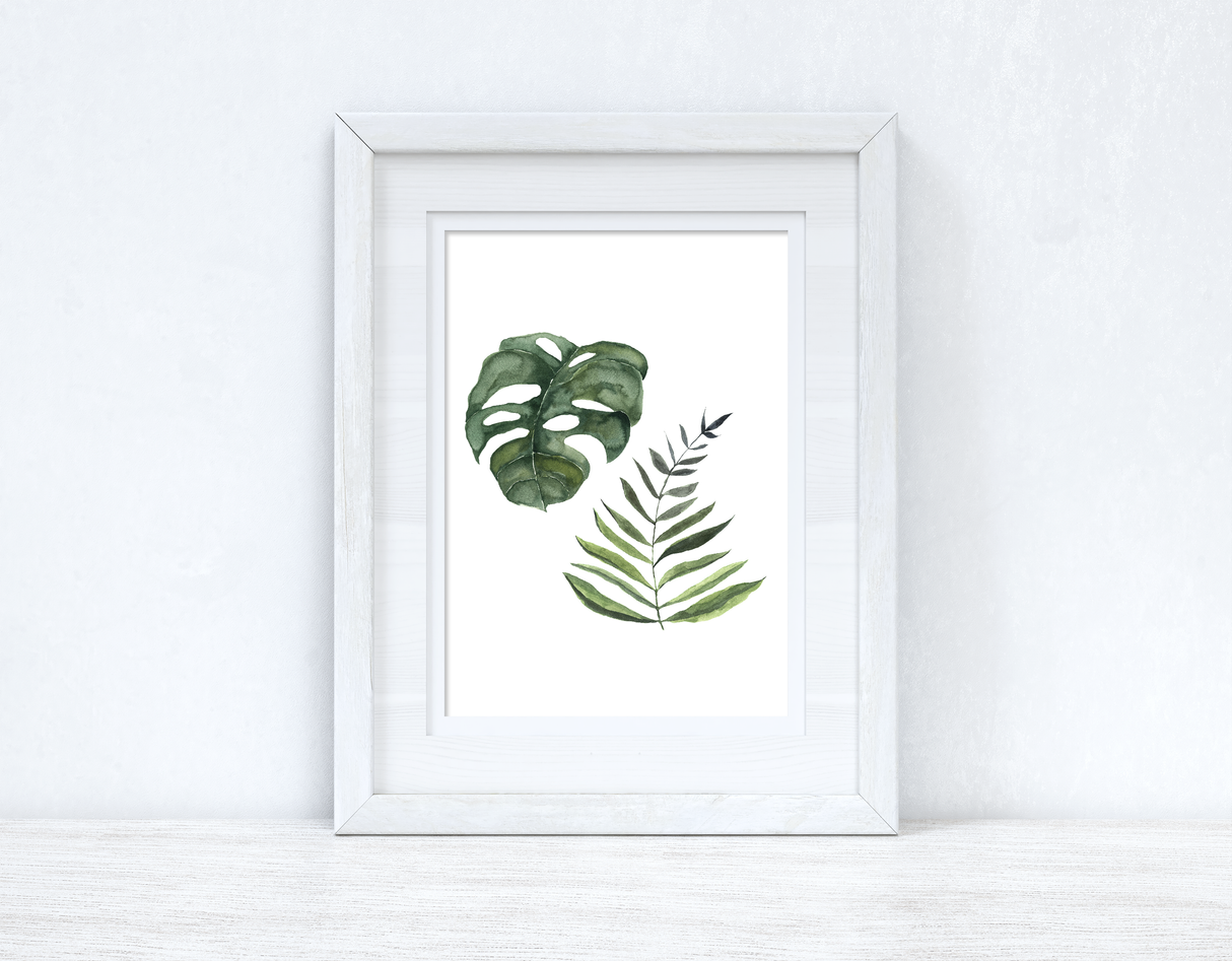 Watercolour Greenery Duo Bedroom Home Kitchen Living Room Wall Decor Print by WinsterCreations™ Official Store