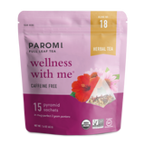 Organic Wellness With Me Herbal Tea, Caffeine Free, in Pyramid Tea Bags by Paromi Tea