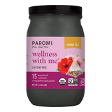 Organic Wellness With Me Herbal Tea, Caffeine Free, in Pyramid Tea Bags by Paromi Tea