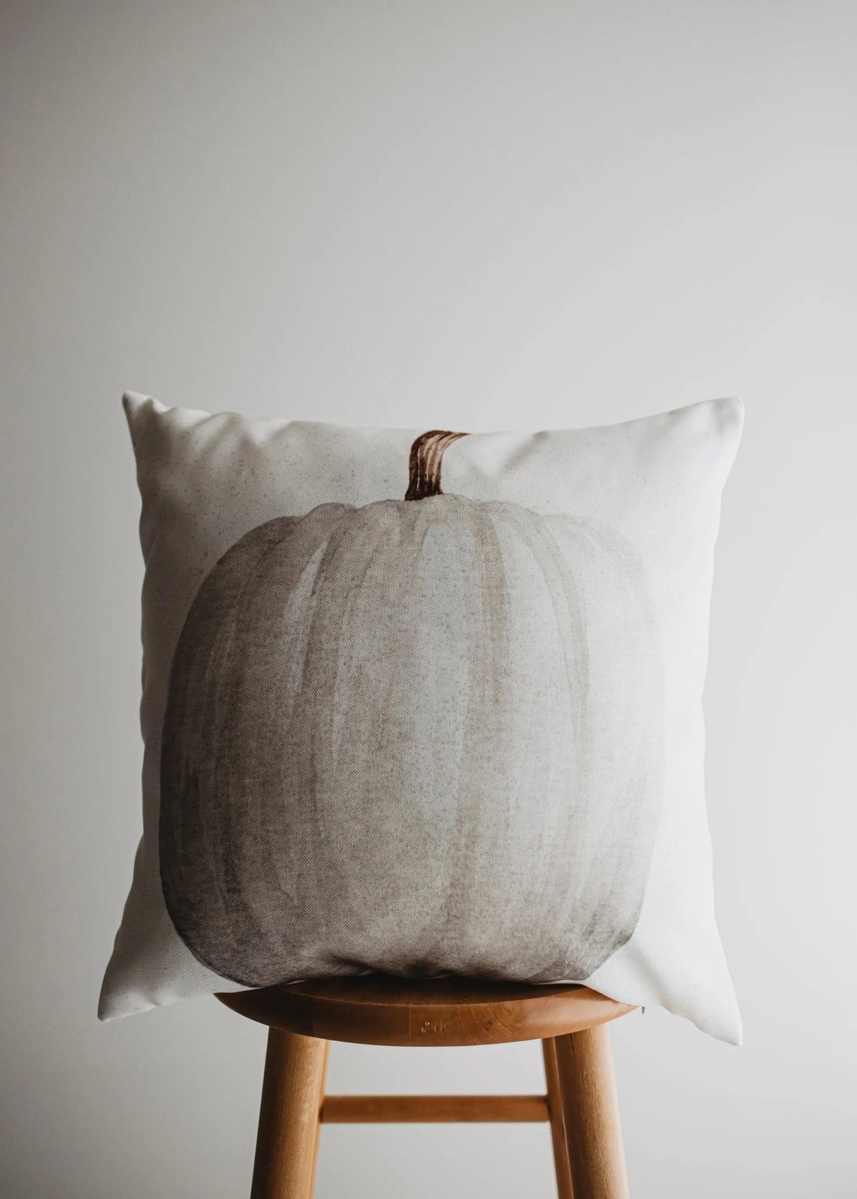 White Curly Stem Pumpkin Pillow Cover |   Primitive Farmhouse Decor | Farmhouse Pillows | Country Decor | Fall Throw Pillows | Gift for her by UniikPillows