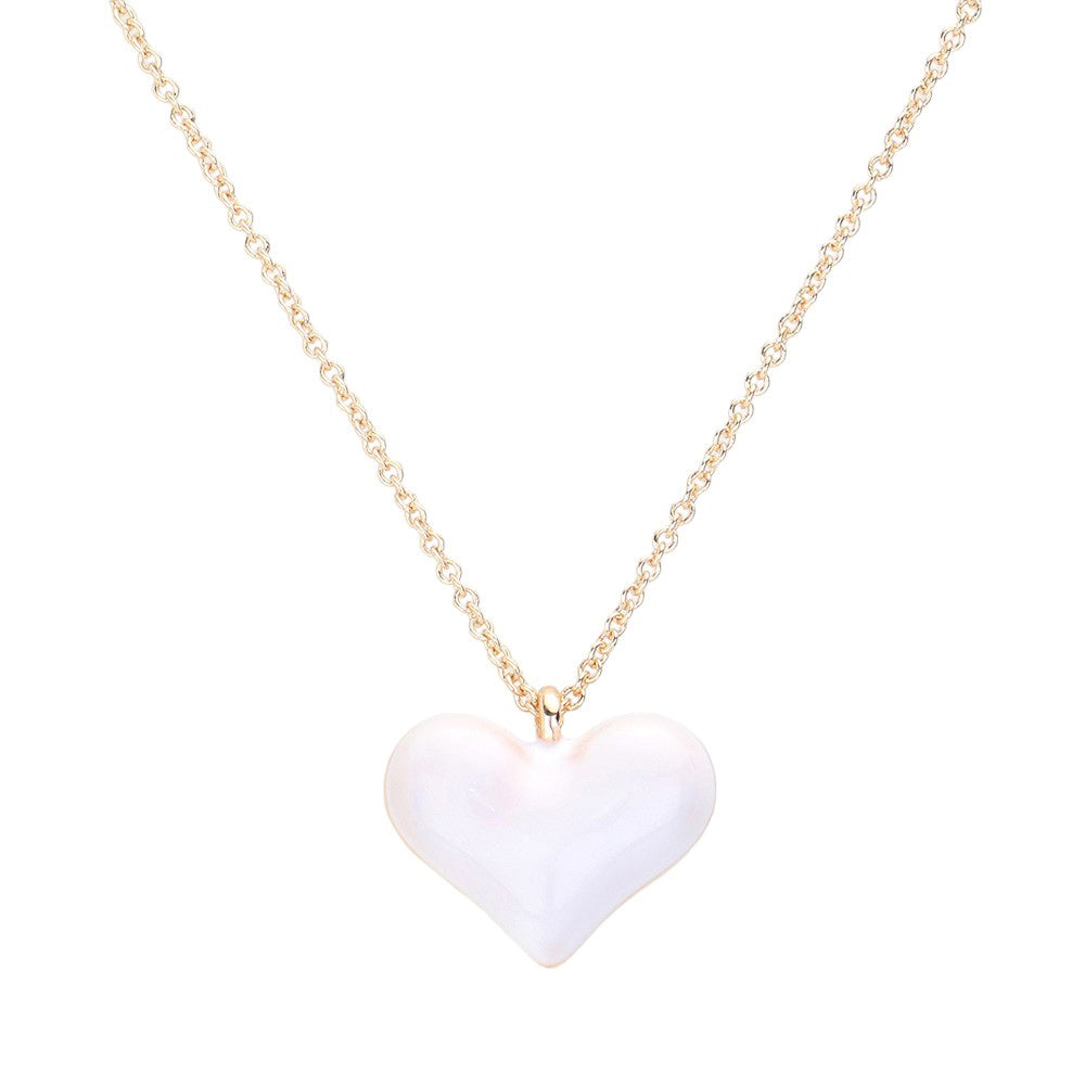 Enamel Heart Pendant Necklace by Madeline Love