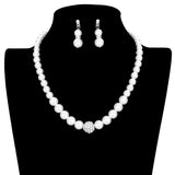 Pave Ball Pearl Strand Necklace by Madeline Love