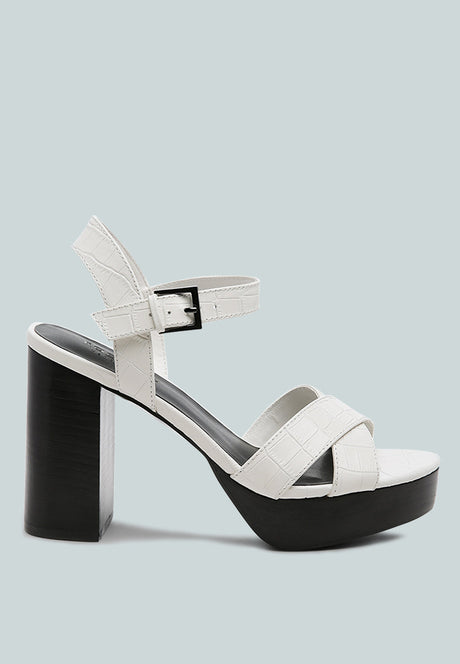 chypre high heeled block sandal by London Rag