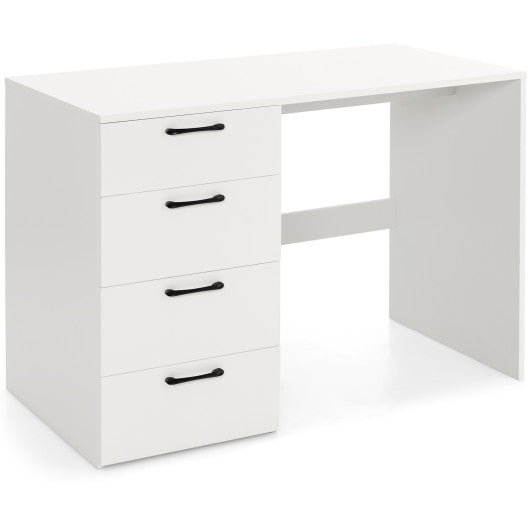 43.5 Inch Computer Desk with 4 Large Drawers-White