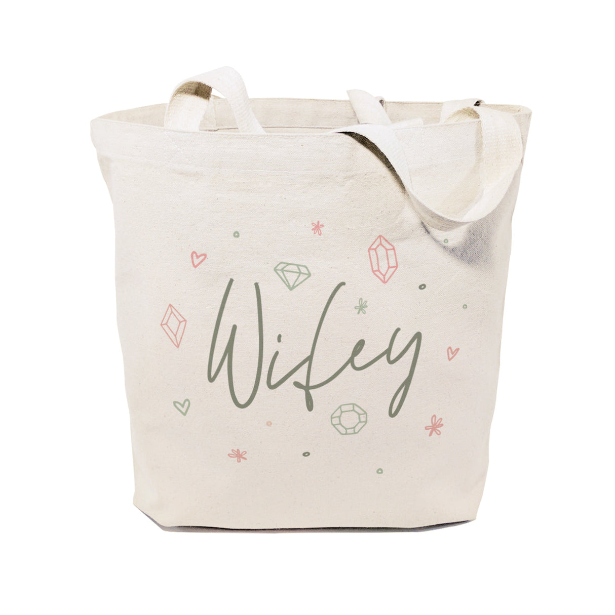 Gemstone Wifey Wedding Cotton Canvas Tote Bag by The Cotton & Canvas Co.