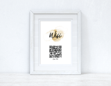 Wifi Gold Splatter Splatter Scan Me! Wifi QR Scan Home Wall Decor Print by WinsterCreations™ Official Store